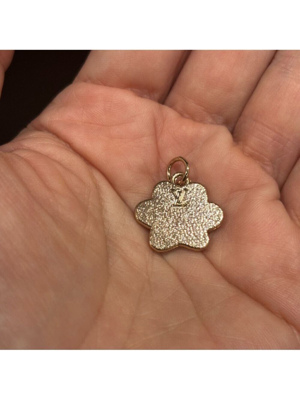 412. Paw Charm Pendant in Gold and Black - Picture 2 of 2